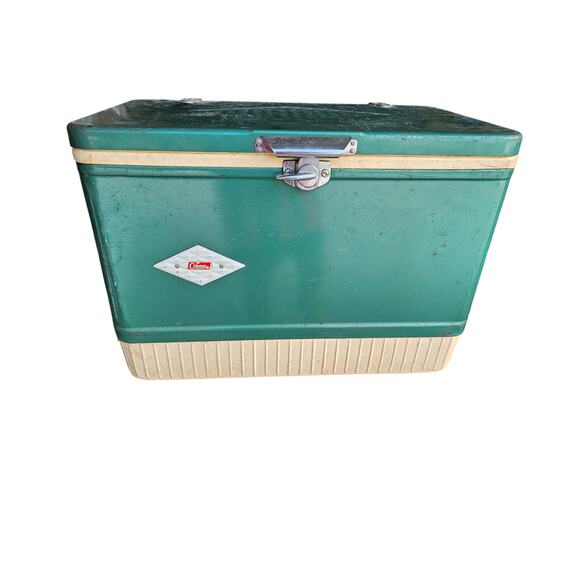 Vintage Coleman Green Cooler  -  Diamond Series - Picture 1 of 6